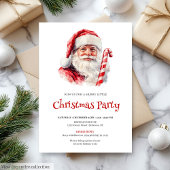 Warmish classic Santa Claus Christmas invitation Einladung