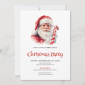 Warmish classic Santa Claus Christmas invitation Einladung (Vorderseite)