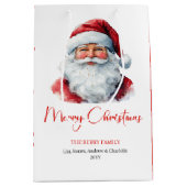 Warmish Santa Claus Cozy Red Green Holiday Chic Mittlere Geschenktüte (Vorderseite)