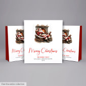 Warmish Santa Claus Trendy Modern Holiday Bag Mittlere Geschenktüte