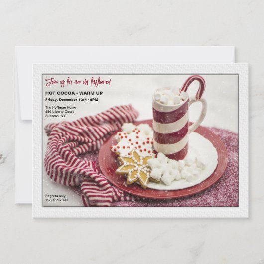 Warmkakaowärme Einladung (Vorderseite)