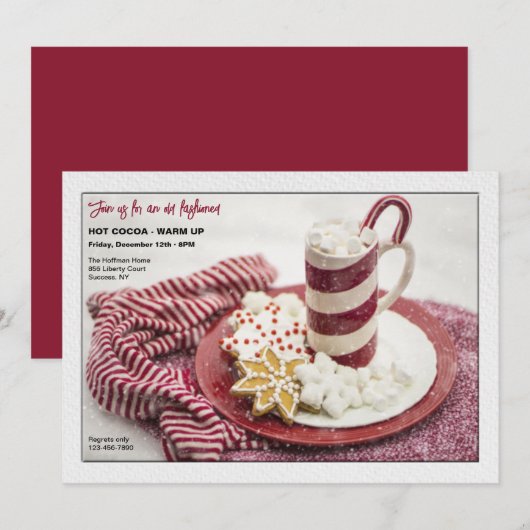 Warmkakaowärme Einladung (Vorne/Hinten)