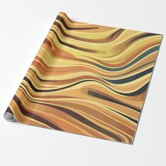 Warmlaufen Abstrakter Waves Geschenkpapier (Ungerollt)
