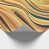 Warmlaufen Abstrakter Waves Geschenkpapier (Ecke)
