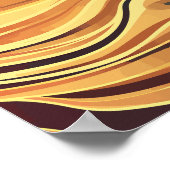 Warmlaufen Abstrakter Waves Poster (Ecke)