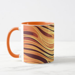 Warmlaufen Abstrakter Waves Tasse