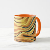 Warmlaufen Abstrakter Waves Tasse (VorderseiteRechts)