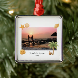 Warmseher Strand Foto Modernes Weihnachten Ornament Aus Metall