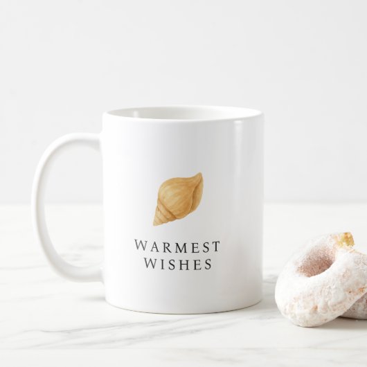 Warmseher Strand Moderne Weihnachten Kaffeetasse (Mit Donut)