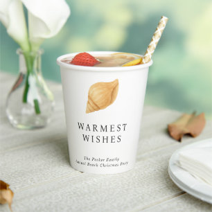 Warmseher Strand Moderne Weihnachten Pappbecher