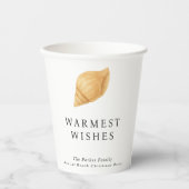Warmseher Strand Moderne Weihnachten Pappbecher (Vorderseite)