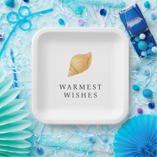 Warmseher Strand Moderne Weihnachten Pappteller (Party)