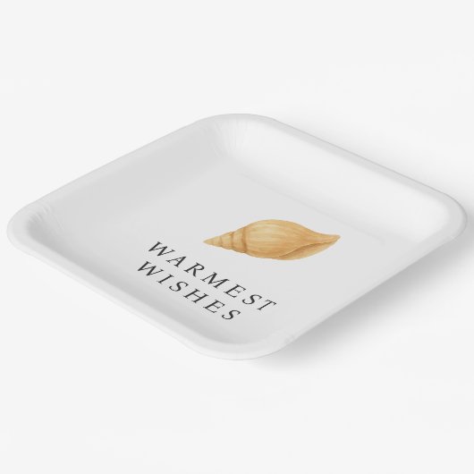 Warmseher Strand Moderne Weihnachten Pappteller (Gewinkelt)