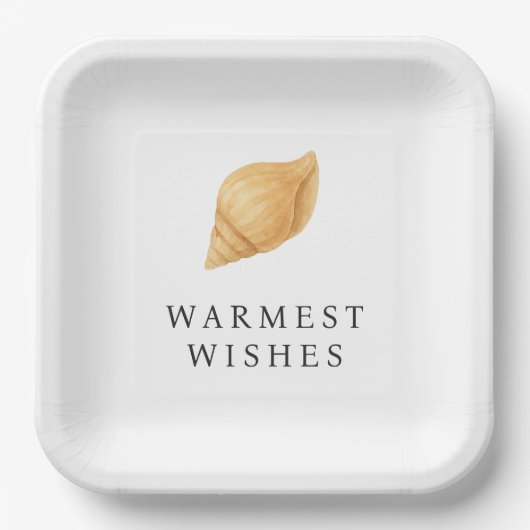 Warmseher Strand Moderne Weihnachten Pappteller (Vorderseite)