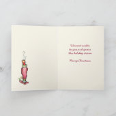 Wärmste Wunsch-Schneemann-Weihnachtskarte Feiertagskarte (Innenseite)