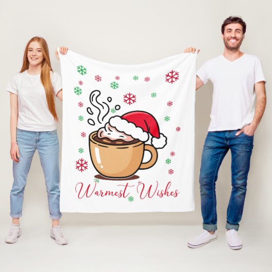 Warmste Wünsche Cozy Hot Cocoa Weihnachten Fleecedecke (Beispiel)