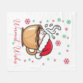 Warmste Wünsche Cozy Hot Cocoa Weihnachten Fleecedecke (Vorderseite (Horizontal))