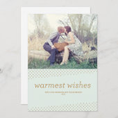 Warmste Wünsche, Polka-Punkte Feiertagskarte (Vorne/Hinten)