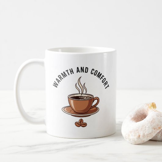 Warmth and Comfort - Cozy Autumn Coffee Kaffeetasse (Mit Donut)