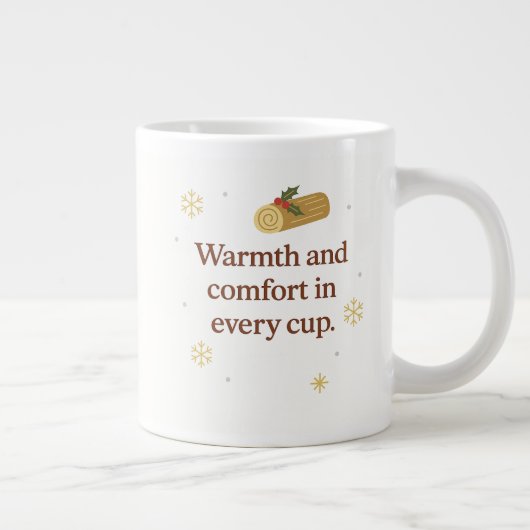 Warmth and Comfort | Cozy Christmas Mug Jumbo-Tasse (Rechts)