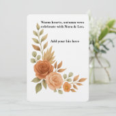 Warmth and romance in every petal einladung (Stehend Vorderseite)