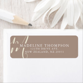 Warmth Beige Mit Monogramm Script-Adresse