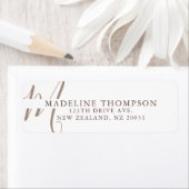 Warmth Beige Mit Monogramm Script-Adresse (Insitu)