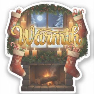 Warmth Cozy Christmas Aufkleber