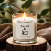 Warmth in Every Flame | Modern Candle Labels Quadratischer Aufkleber
