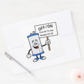 Warmwasserbereiter Quadratischer Aufkleber (Umschlag)