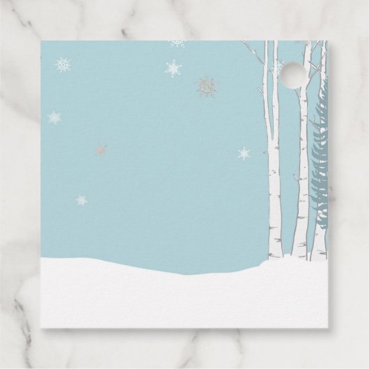 Warmwill Snowman-Schlittengeschenke Geschenkanhänger (Rückseite)