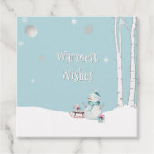 Warmwill Snowman-Schlittengeschenke Geschenkanhänger (Vorderseite)