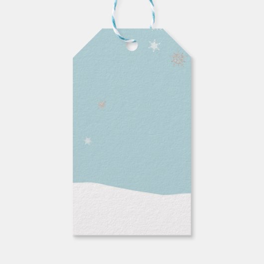 Warmwill Snowman-Schlittengeschenke Geschenkanhänger (Rückseite)