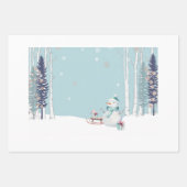 Warmwill Snowman-Schlittengeschenke Geschenkpapier Set (Vorderseite 3)