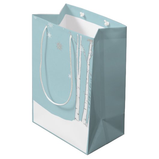 Warmwill Snowman-Schlittengeschenke Mittlere Geschenktüte (Rückseite Schrägansicht)