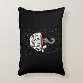 WARMWÜNSCHE PILLOW MIT SCHWARZEN RÜCKEN DEKOKISSEN (Vorderseite(Vertikal))