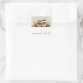 Warmwünschsticker Quadratischer Aufkleber (Tasche)