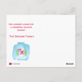 Warmwünscht individuell anpassbare Fotokarte Postkarte (Rückseite)