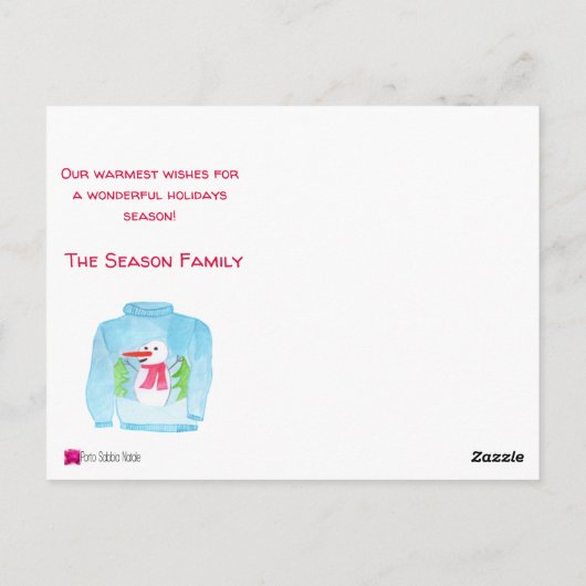 Warmwünscht individuell anpassbare Fotokarte Postkarte (Rückseite)