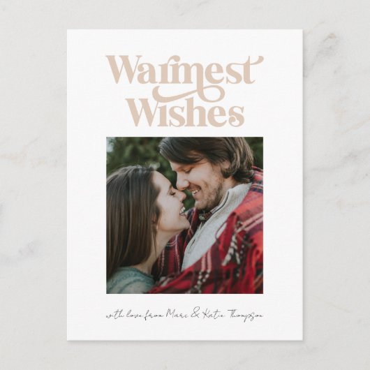 Warmwünscht Modernes Foto nach der Postkarte (Vorderseite)