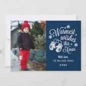 Warmwünscht Vintages Weihnachtsfest der Marine Feiertagskarte (Vorderseite)