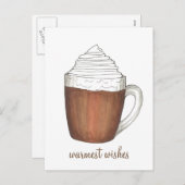 Warmwünschte Kochschokolade Kakao Winter Postkarte (Vorne/Hinten)