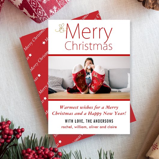 Warmwünschte Weihnachts-Foto Feiertagskarte