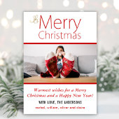 Warmwünschte Weihnachts-Foto Feiertagskarte