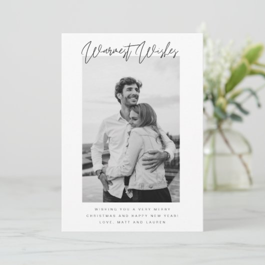 Warmwünschtes Foto Minimalistisch Weihnachten (Stehend Vorderseite)