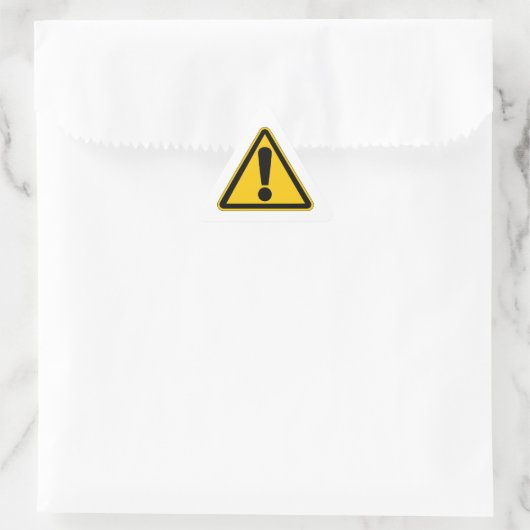 Warnaufkleber Dreieckiger Aufkleber (Tasche)