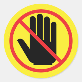 Warnaufkleber Runder Aufkleber