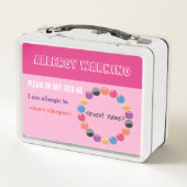 Warnbox für Allergien Metall Brotdose (Rückseite)