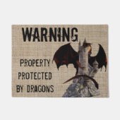 Warneigenschaft geschützt durch Drachen Fußmatte (Vorderseite)