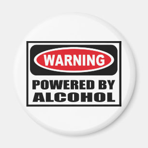 Warnen ANGETRIEBEN DURCH ALKOHOL Magneten Magnet